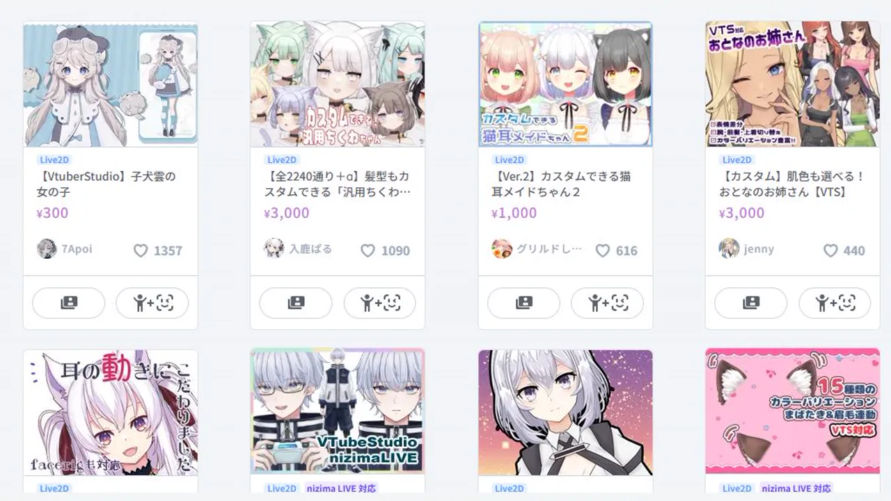 nizimaを使ったモデル探しの例